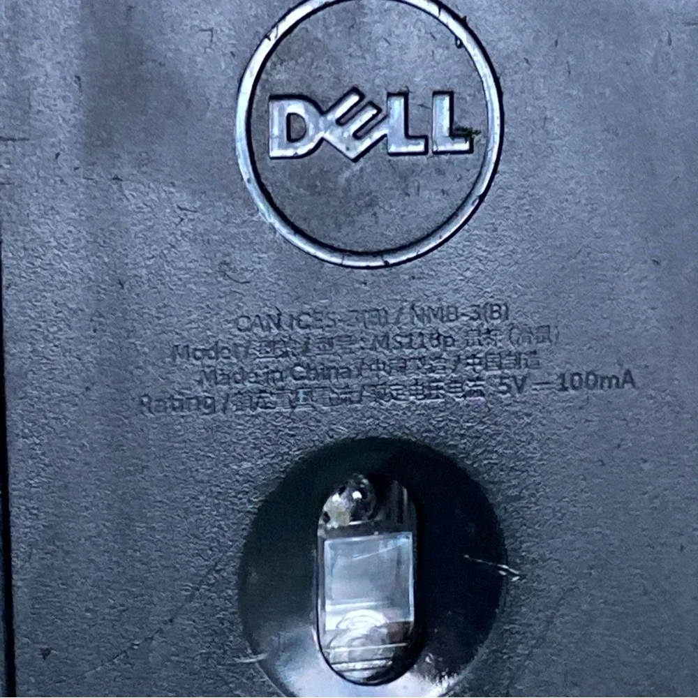 Dell - MS116P - Optical 1000 DPI Scroll Wheel Wired Mouse - Black